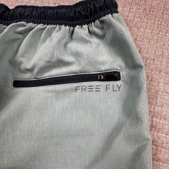 Freefly Breeze Short Men L Blue 7" LL Bamboo Drawstring Performance Gym Running - Picture 6 of 8